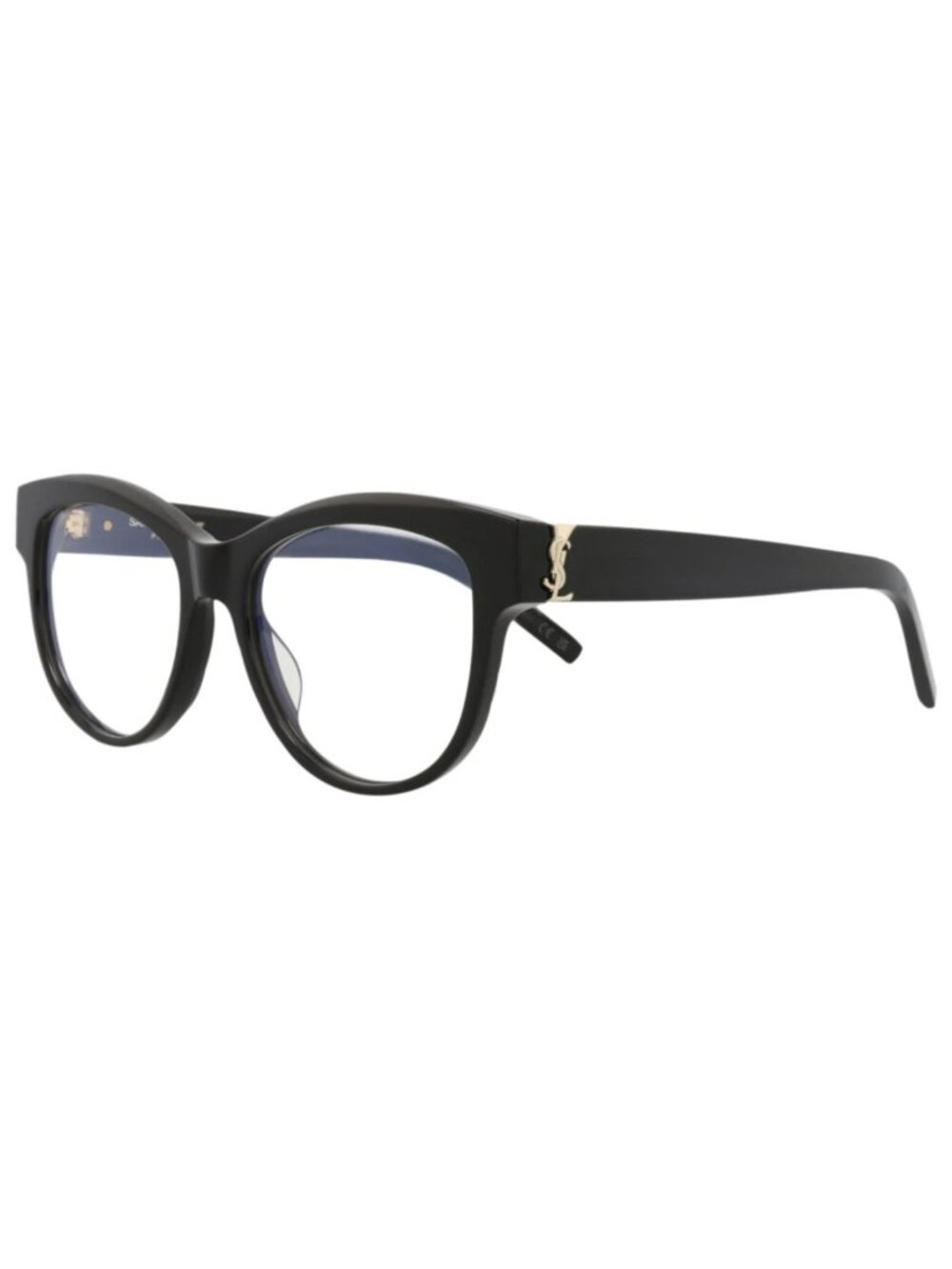 New Saint Laurent Women's Eyeglasses Cat Eye Recycled Acetate Frame Black Black